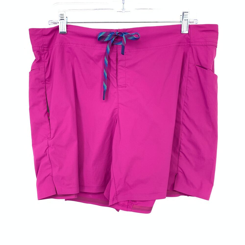 Title Nine Incrediboardie Board Shorts 6" Womens Sz 12 Side Pockets Fuschia Pink